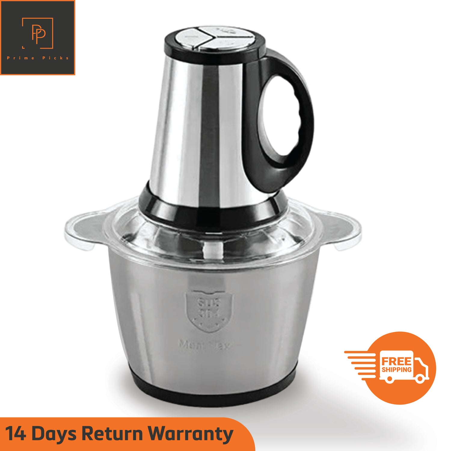 Chopper Machine 3L - Blender - Grinder - Mixer - Beater - Qeema Machine - Meat Grinder - Electric Food Processor - Stainless Steel 4 blades With 2 Power Modes - Grinder Machine For Kitchen - Kitchen Assecories - Juicer Blender Machine - Kitchen Gadgets De